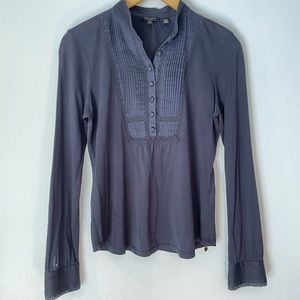 Ted Baker Blouse with Tux. Pleated yoke, with lace detailing